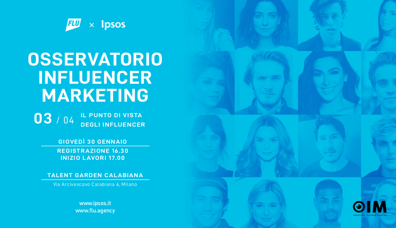 Terzo appuntamento dell’Osservatorio: parola agli Influencer.